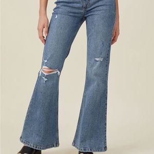 Denim flared jeans size 2 never worn!